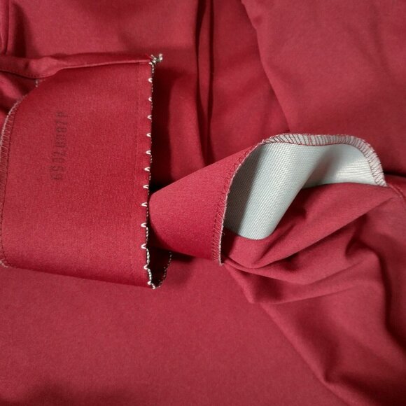 Vintage 1970s Career Club Shirt Men Large Point Collar Maroon Polyster Disco - Picture 8 of 11